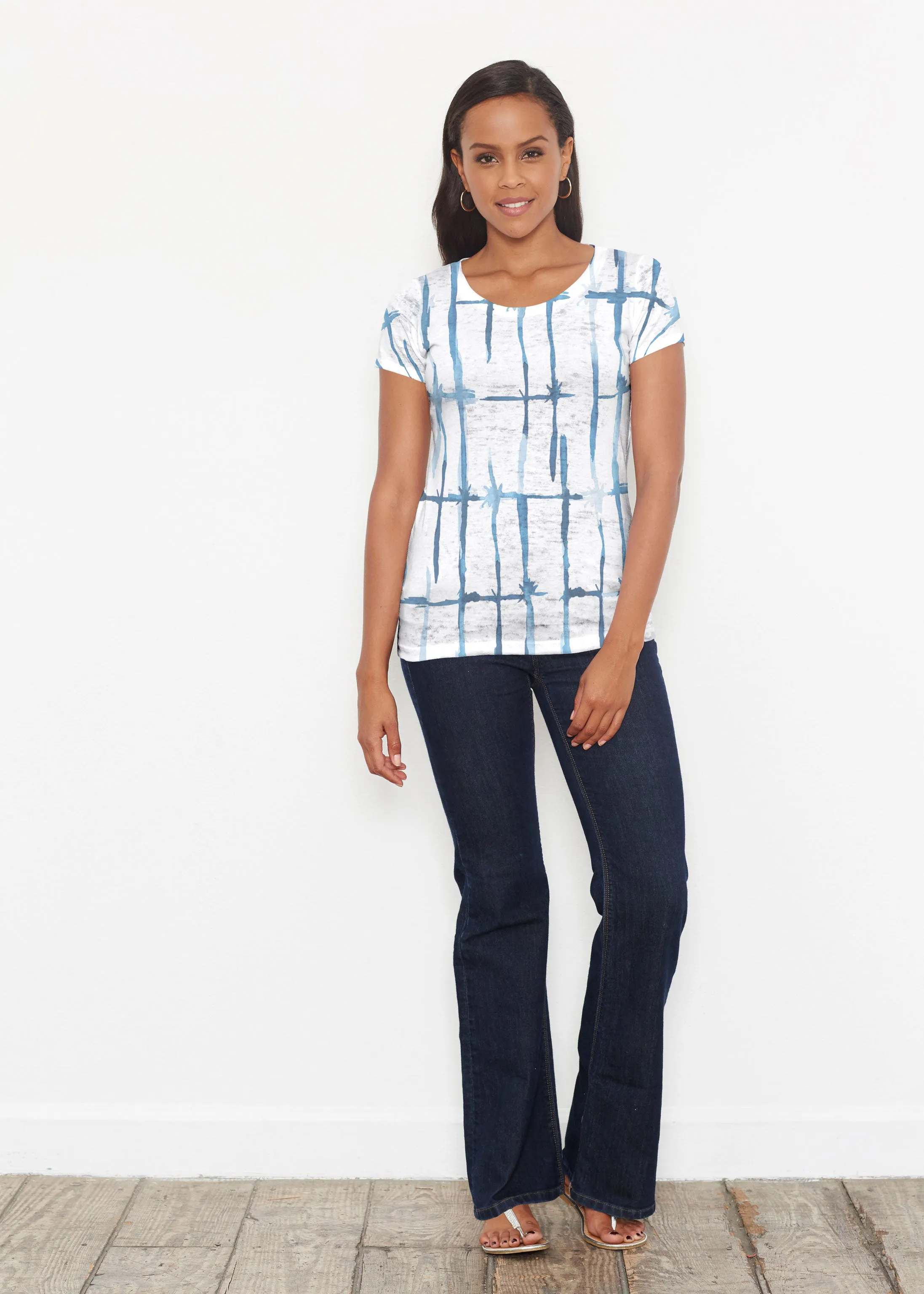 Knotted Tie Dye (7844) ~ Signature Short Sleeve Scoop Shirt