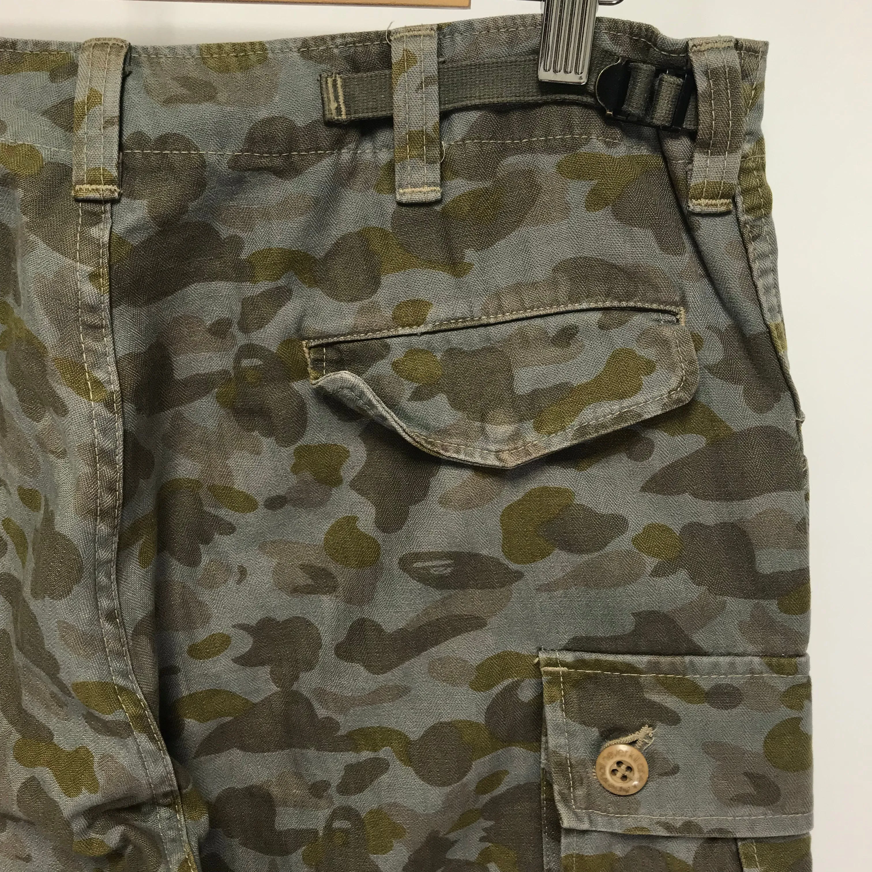[L] A Bathing Ape Ursus Bape Camo Cargo Pants Olive
