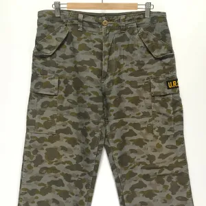 [L] A Bathing Ape Ursus Bape Camo Cargo Pants Olive