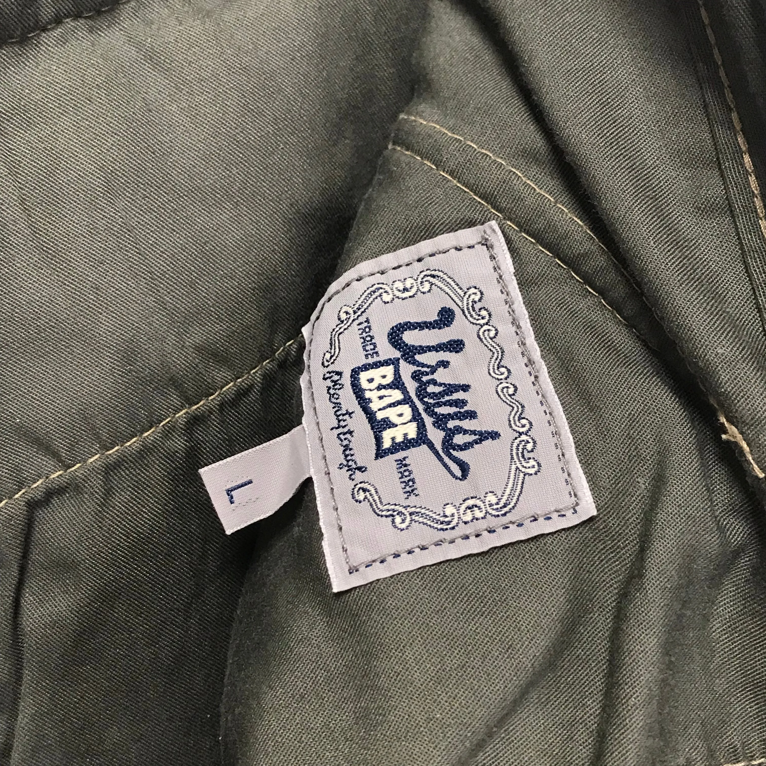 [L] A Bathing Ape Ursus Bape Camo Cargo Pants Olive