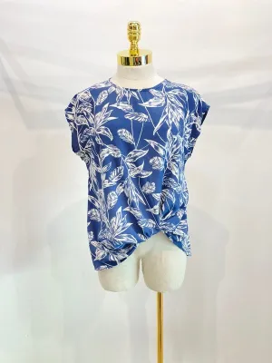 Leaf Print Short Sleeve Top - Miley   Molly
