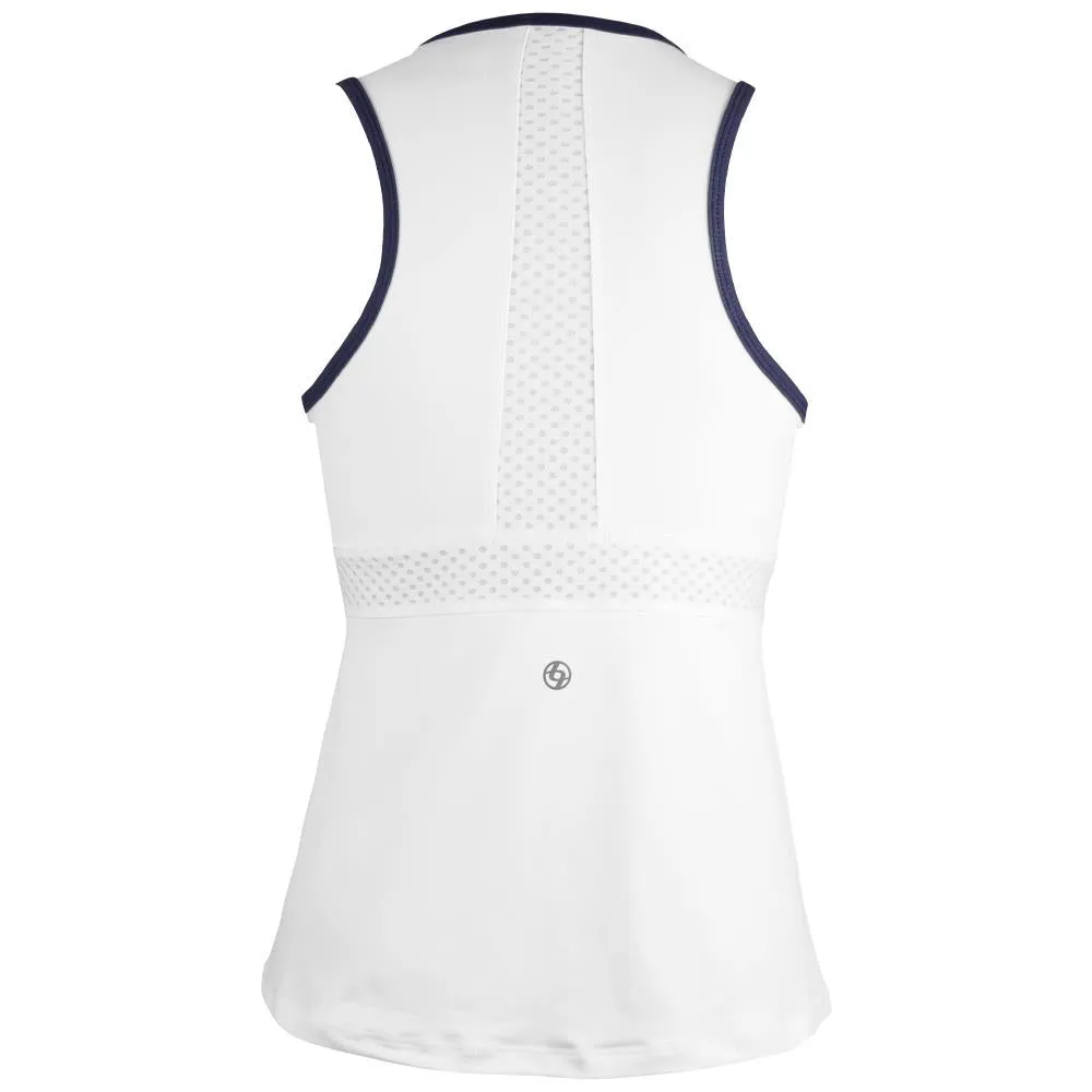 Lija Women's Holiday Spice Tank - White/Eggplant