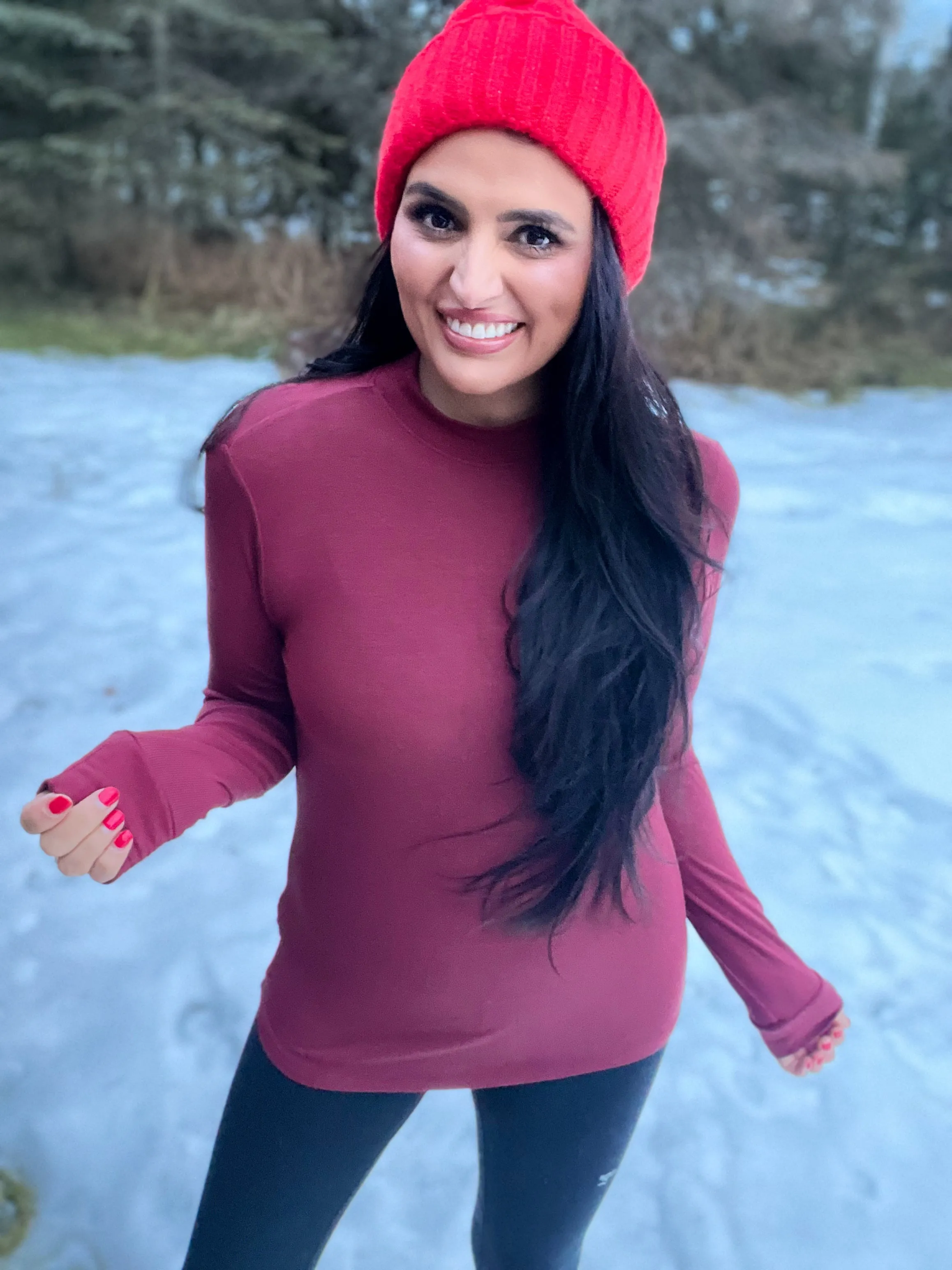 Liz Top- New Maroon