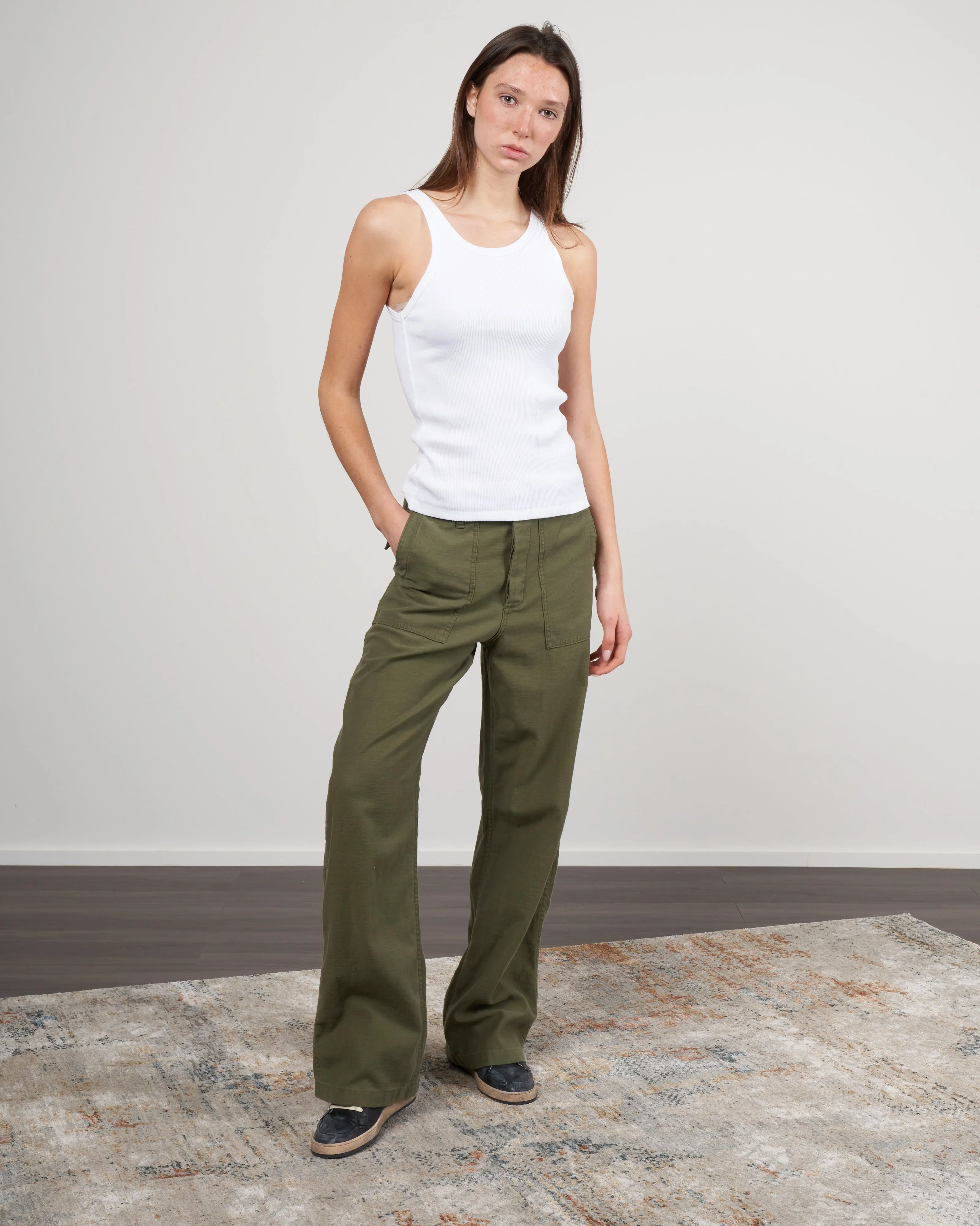long rib tank - white