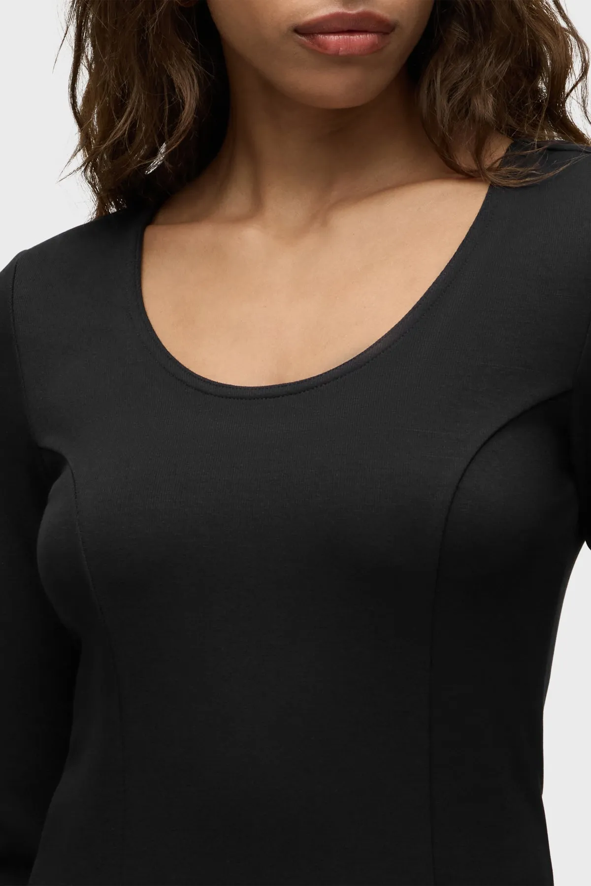 Long Sleeve Scoop Neck Top