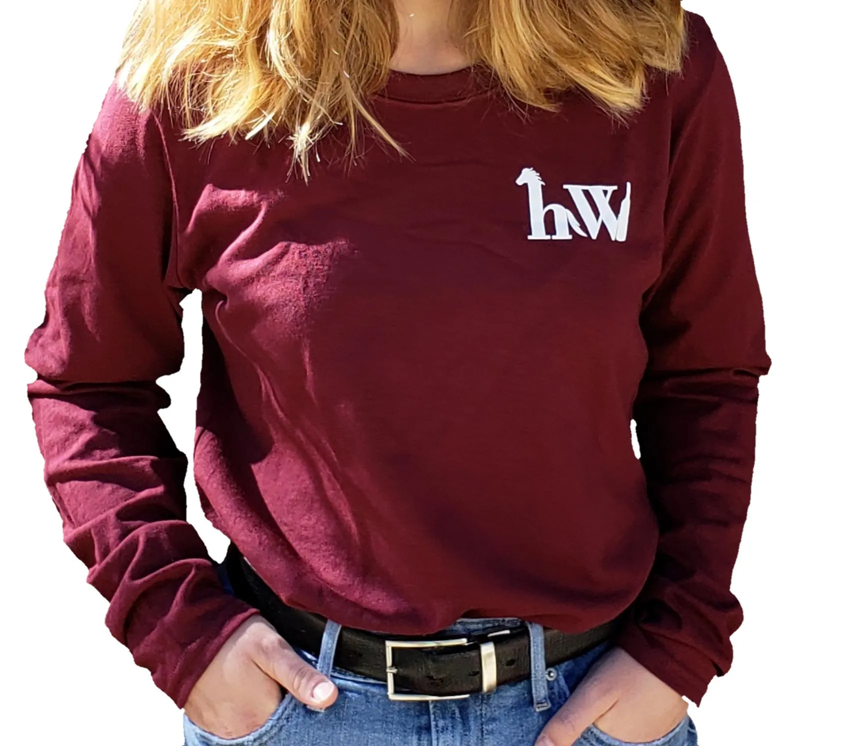 Long Sleeve T-Shirt - Horses WINE Life Is Fine