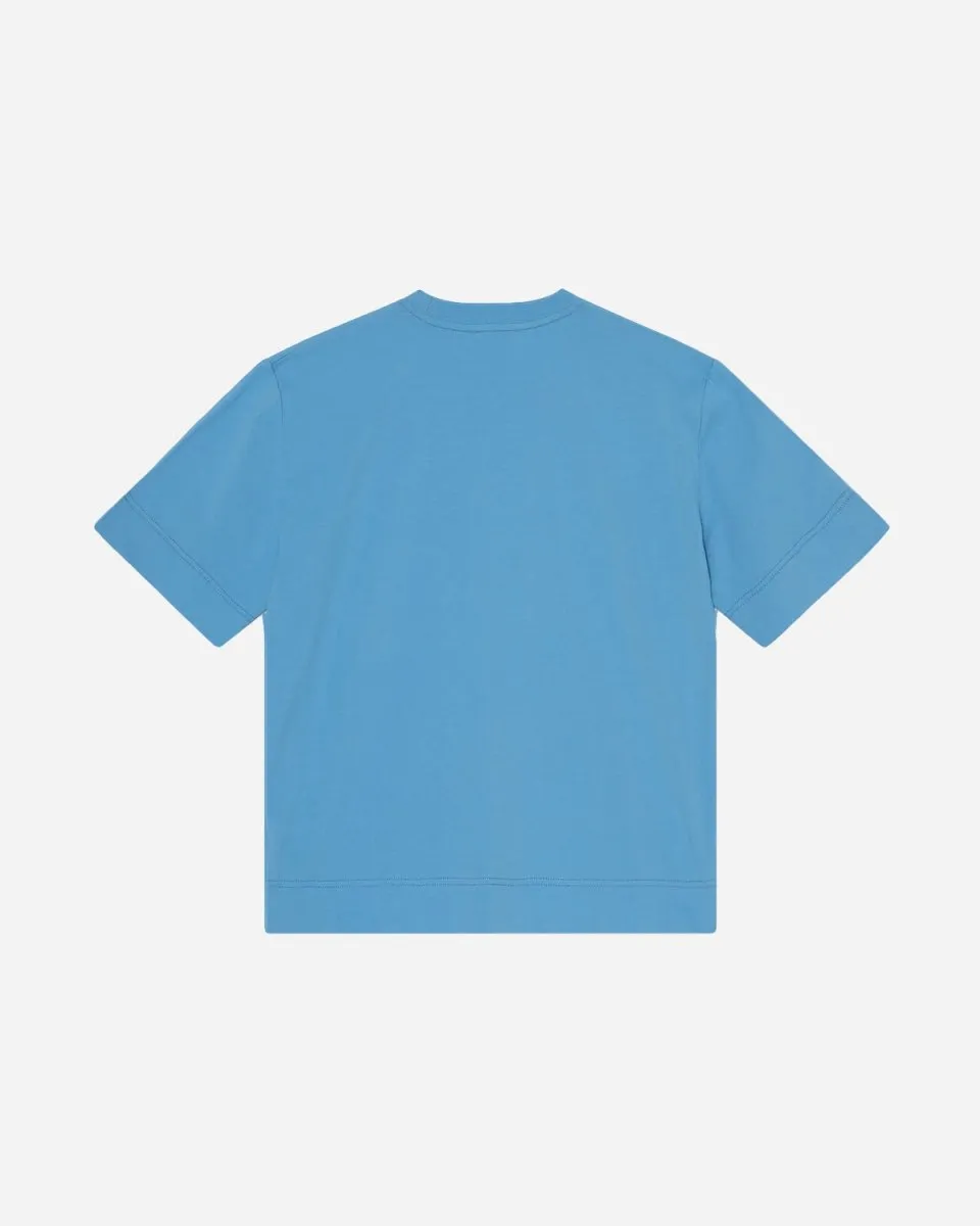 Loose Fit O-neck Jersey - Azure Blue