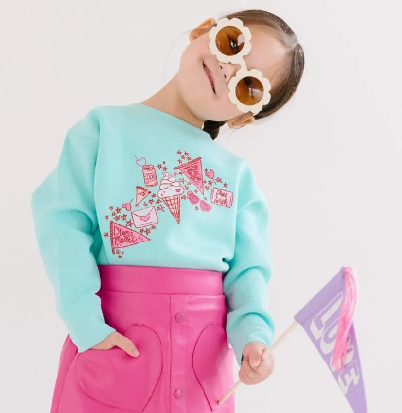 Love is Magic Valentines Day Kids Sweatshirt