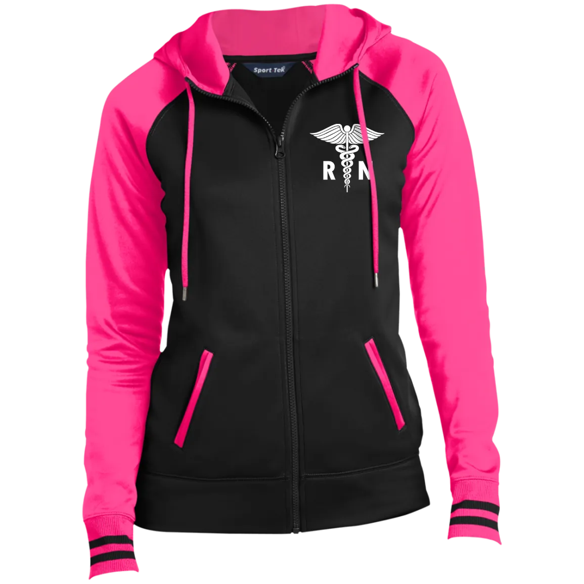 LST236 Ladies' Moisture Wick Full-Zip Hooded Jacket