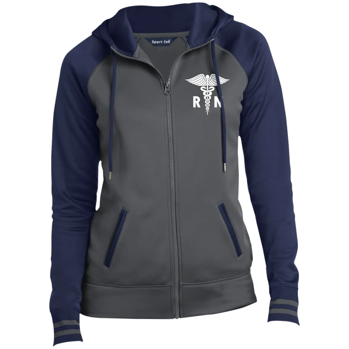 LST236 Ladies' Moisture Wick Full-Zip Hooded Jacket