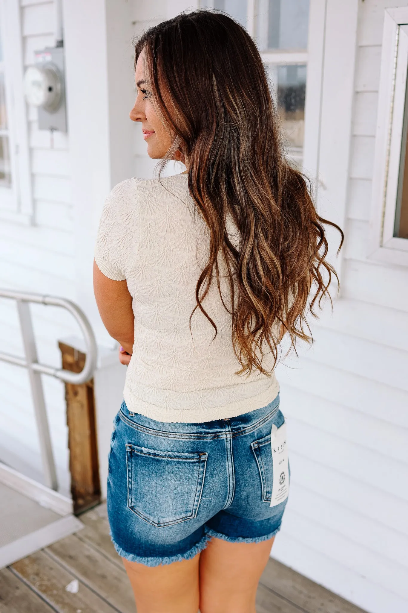 Luna Textured Scoop Tee - Ercu