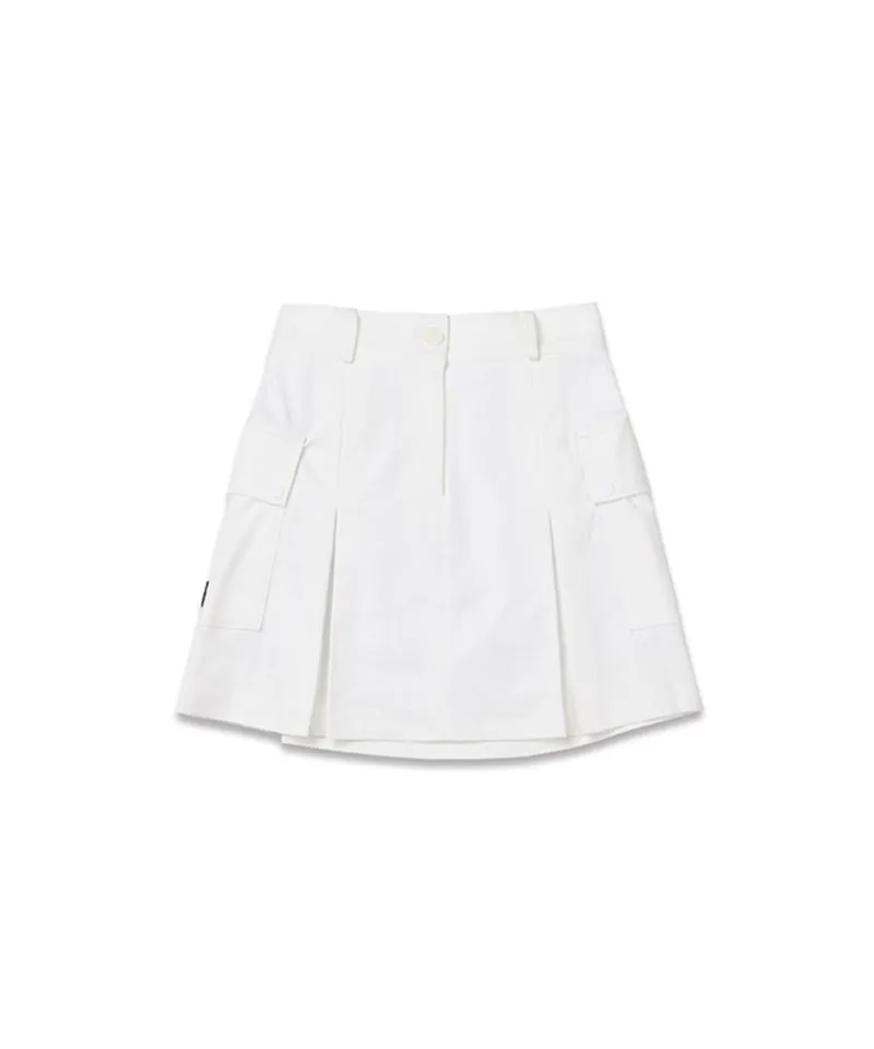 MACKY Golf: Cargo Pop Skirt - White