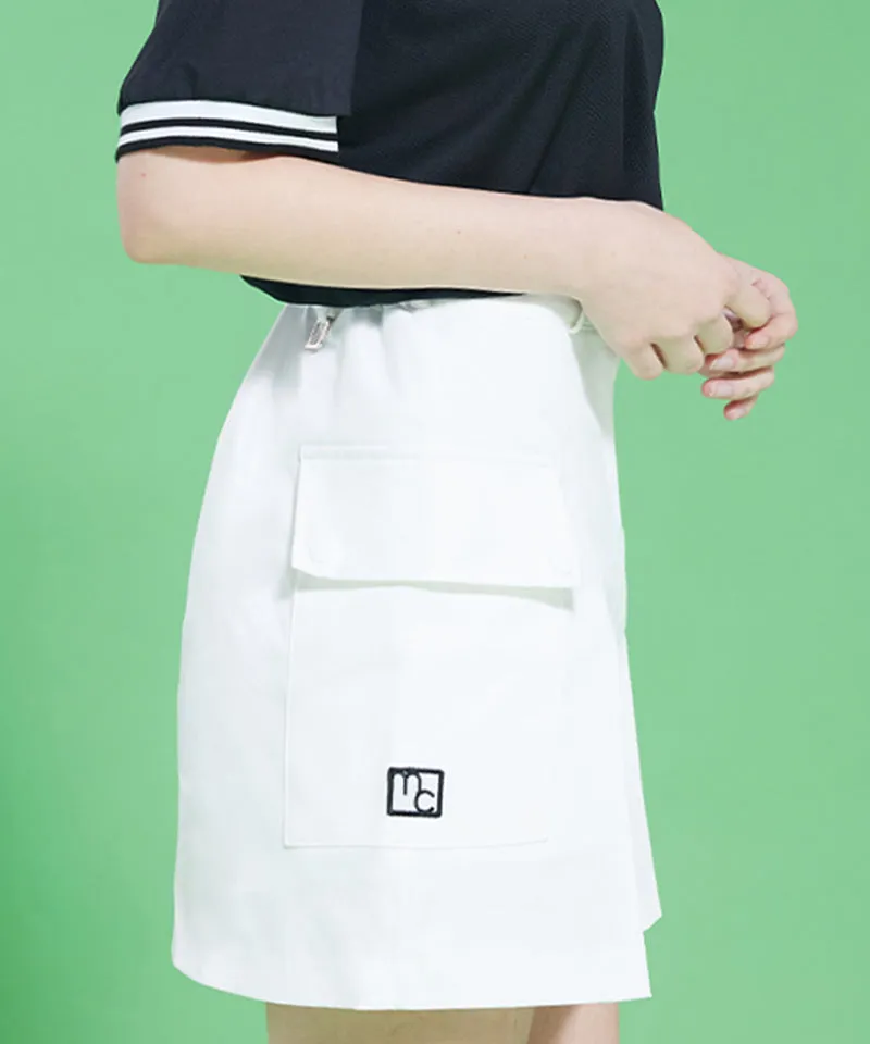 MACKY Golf: Cargo Pop Skirt - White