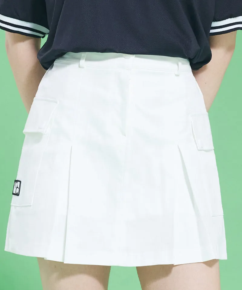 MACKY Golf: Cargo Pop Skirt - White