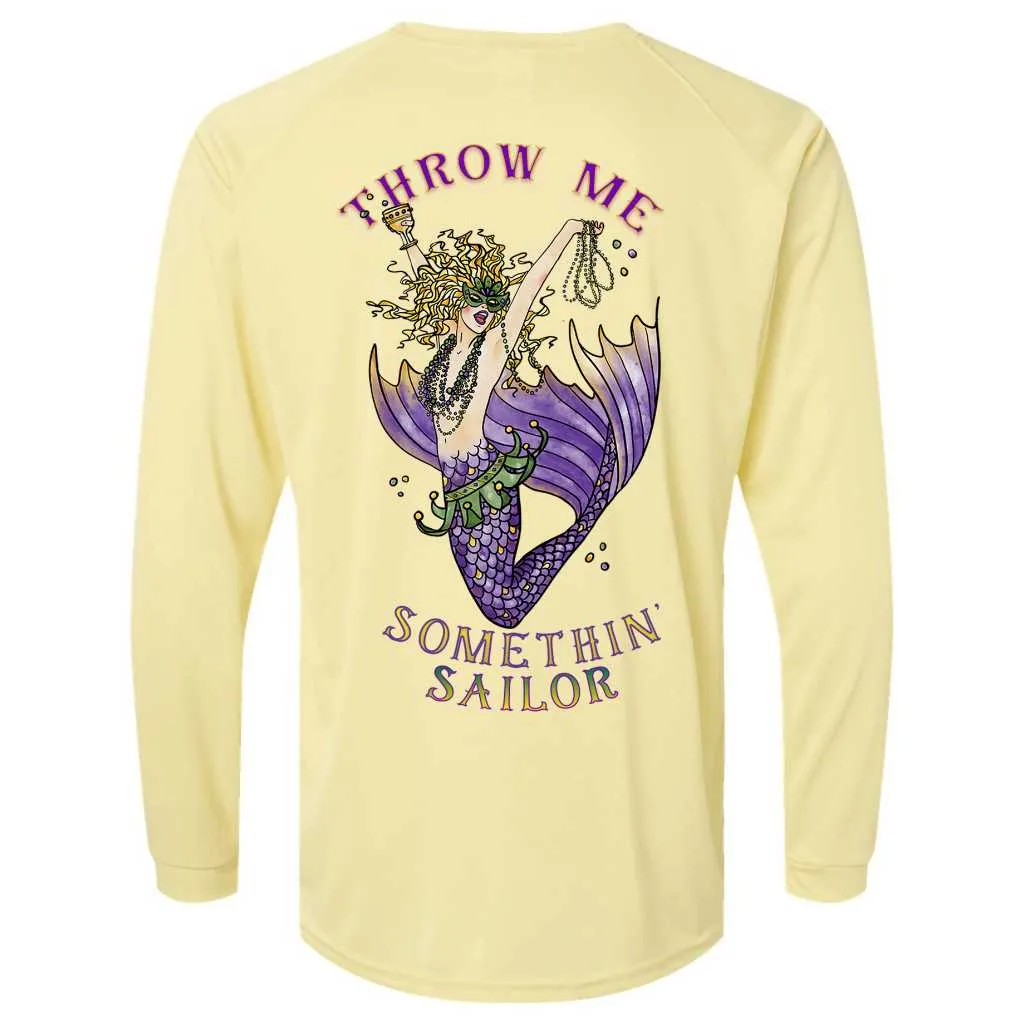 Mardi Gras Mermaid Performance Sun Shirt (Yellow)