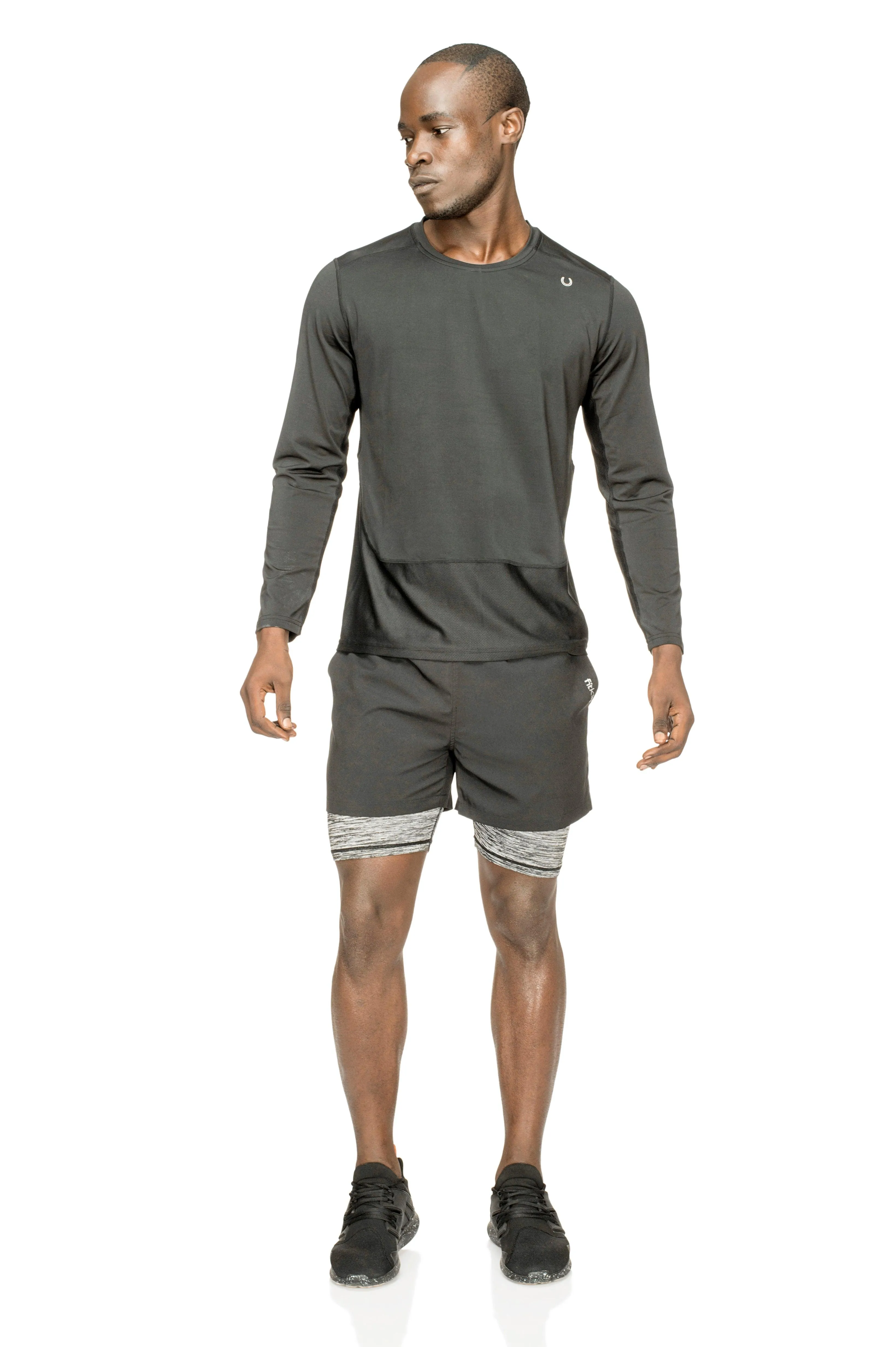 Men's Active Vent Blue Long Sleeve T-shirt