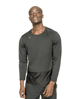 Men's Active Vent Blue Long Sleeve T-shirt