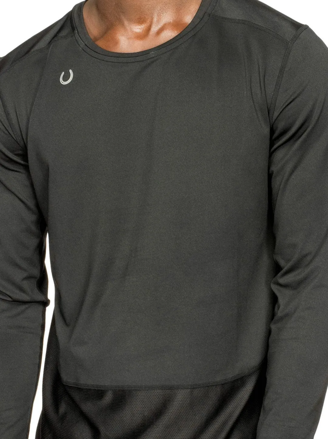 Men's Active Vent Blue Long Sleeve T-shirt