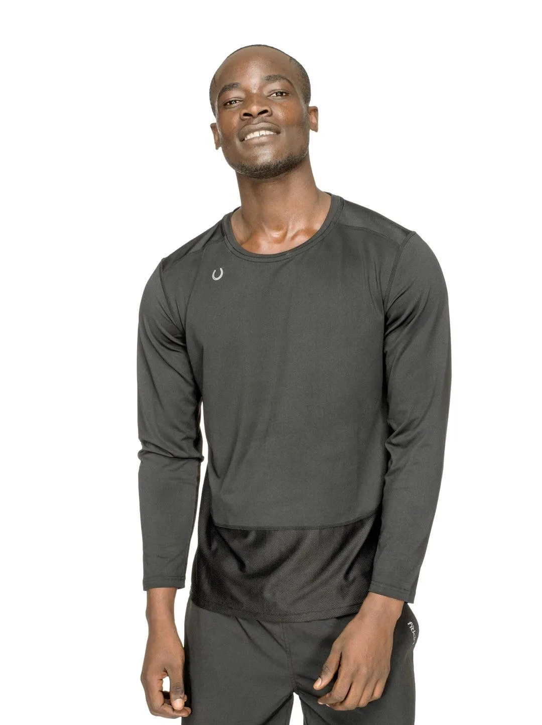 Men's Active Vent Blue Long Sleeve T-shirt