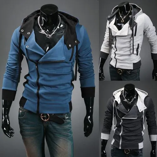 Men's Full Zip 2 Tone Hoodie