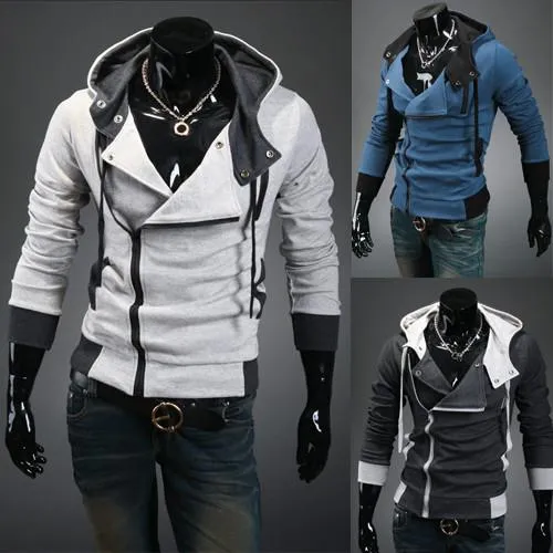Men's Full Zip 2 Tone Hoodie