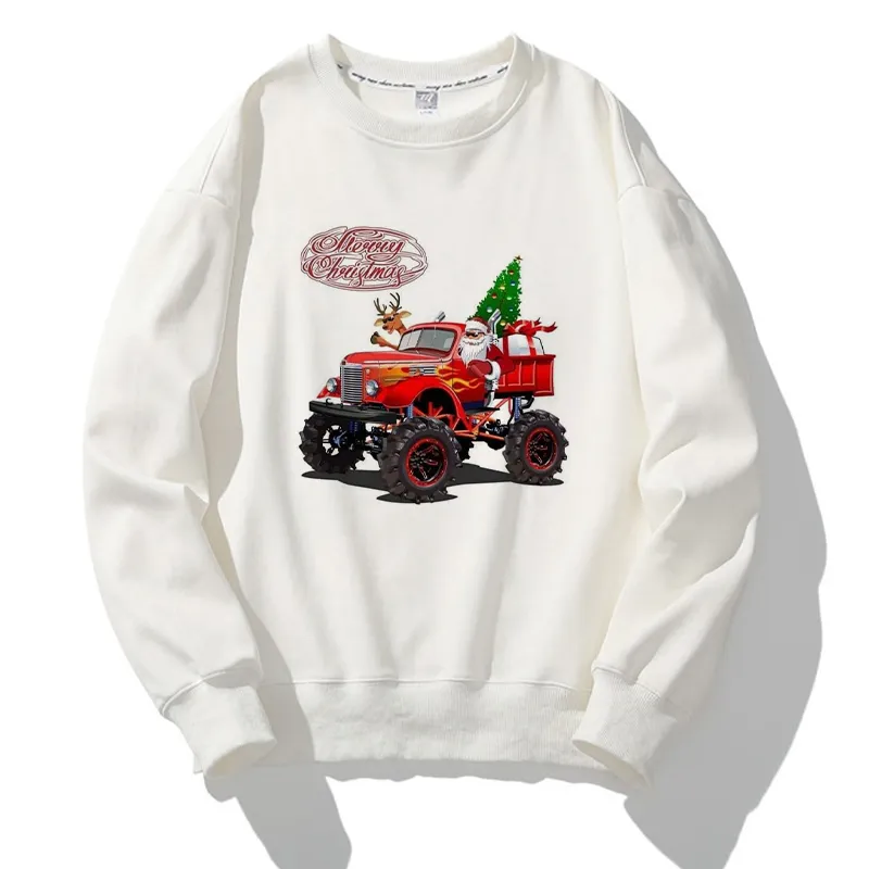 Merry Christmas O-Neck White Sweater P