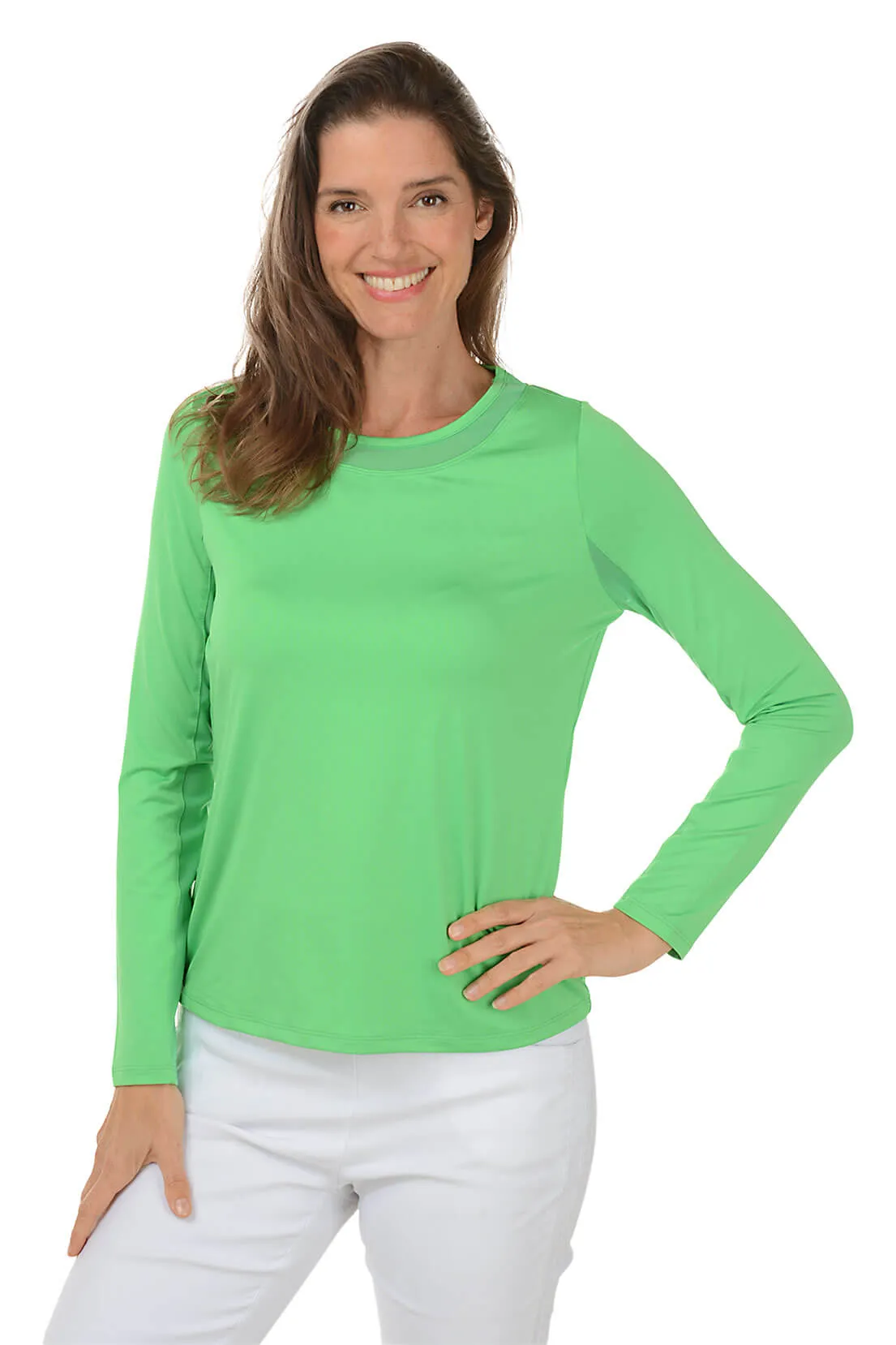 Mesh Scoop Neck UPF50 Sun Shirt