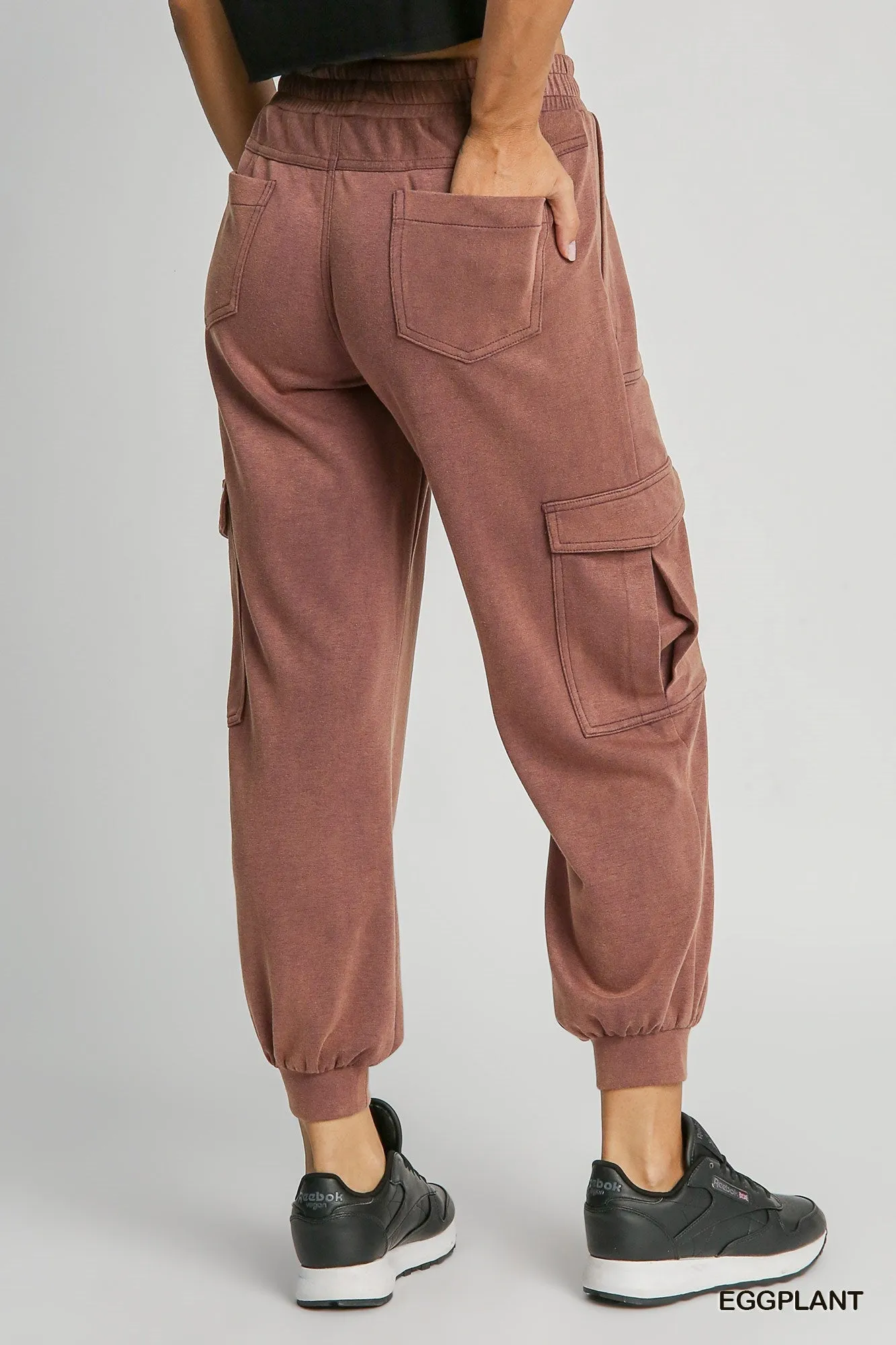 Mineral Washed Cargo Pants Umgee
