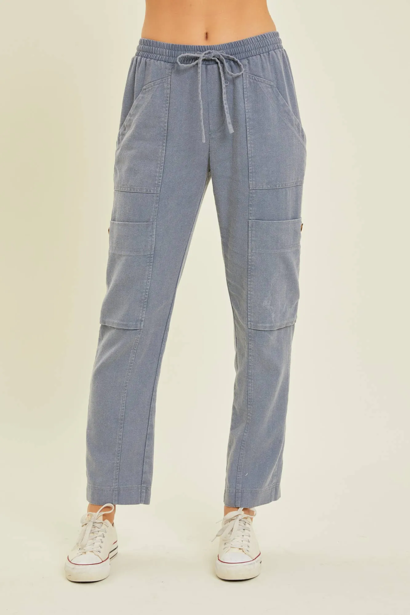 MINERAL WASHED CARGO PANTS