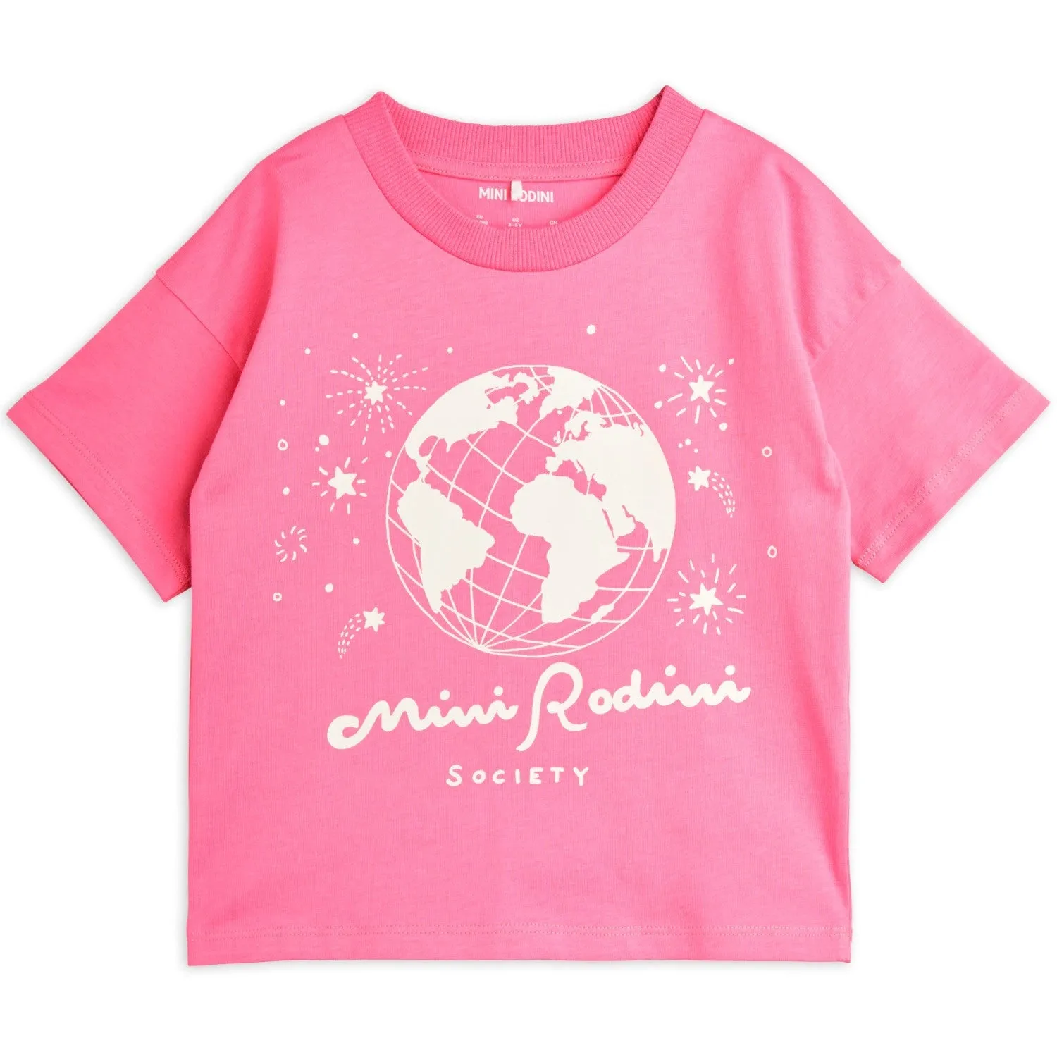 Mini Rodini Society T-Shirt in Pink by Mini Rodini