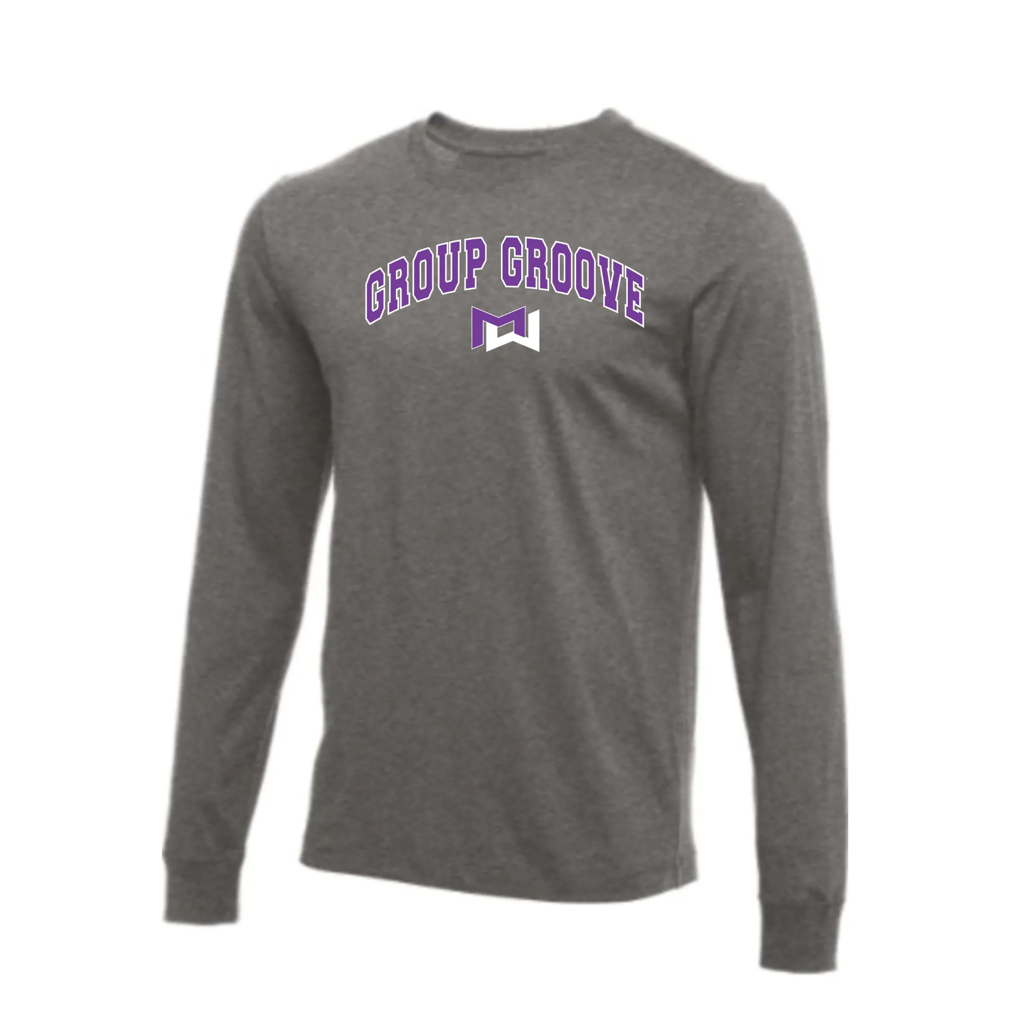 MOSSA Bella   Canvas Unisex Long Sleeve T-Shirt (grey) - Groove Collegiate Logo