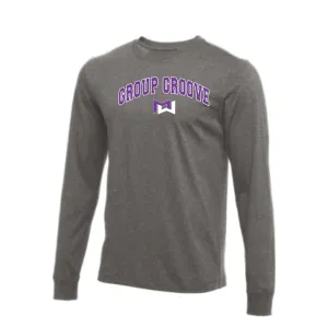 MOSSA Bella   Canvas Unisex Long Sleeve T-Shirt (grey) - Groove Collegiate Logo