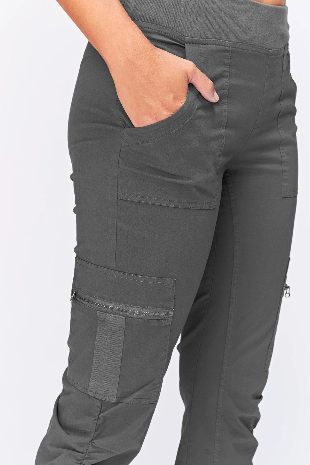 Nadia crop pants in charcoal
