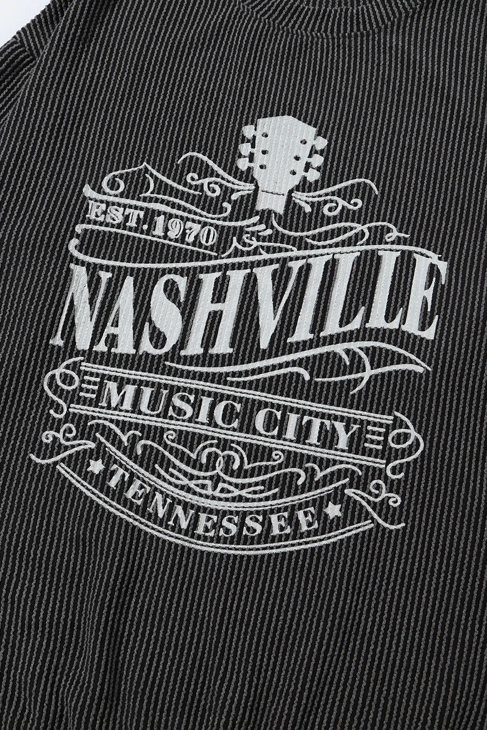 Nashville Music City Corded Graphic Sweatshirt