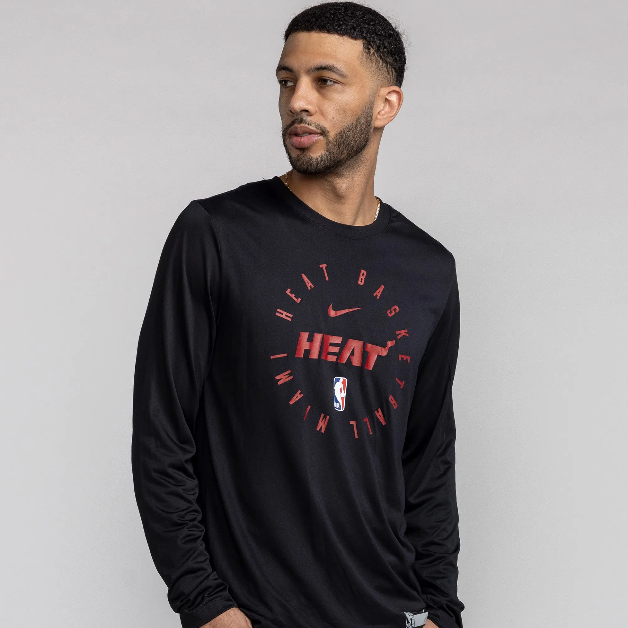 Nike Miami HEAT 2024/25 On-Court Long Sleeve Practice Tee