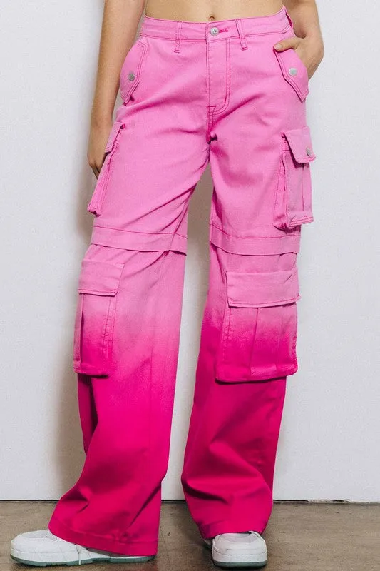 Ombre Mid Rise Wide Cargo