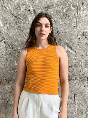orange ribbed top