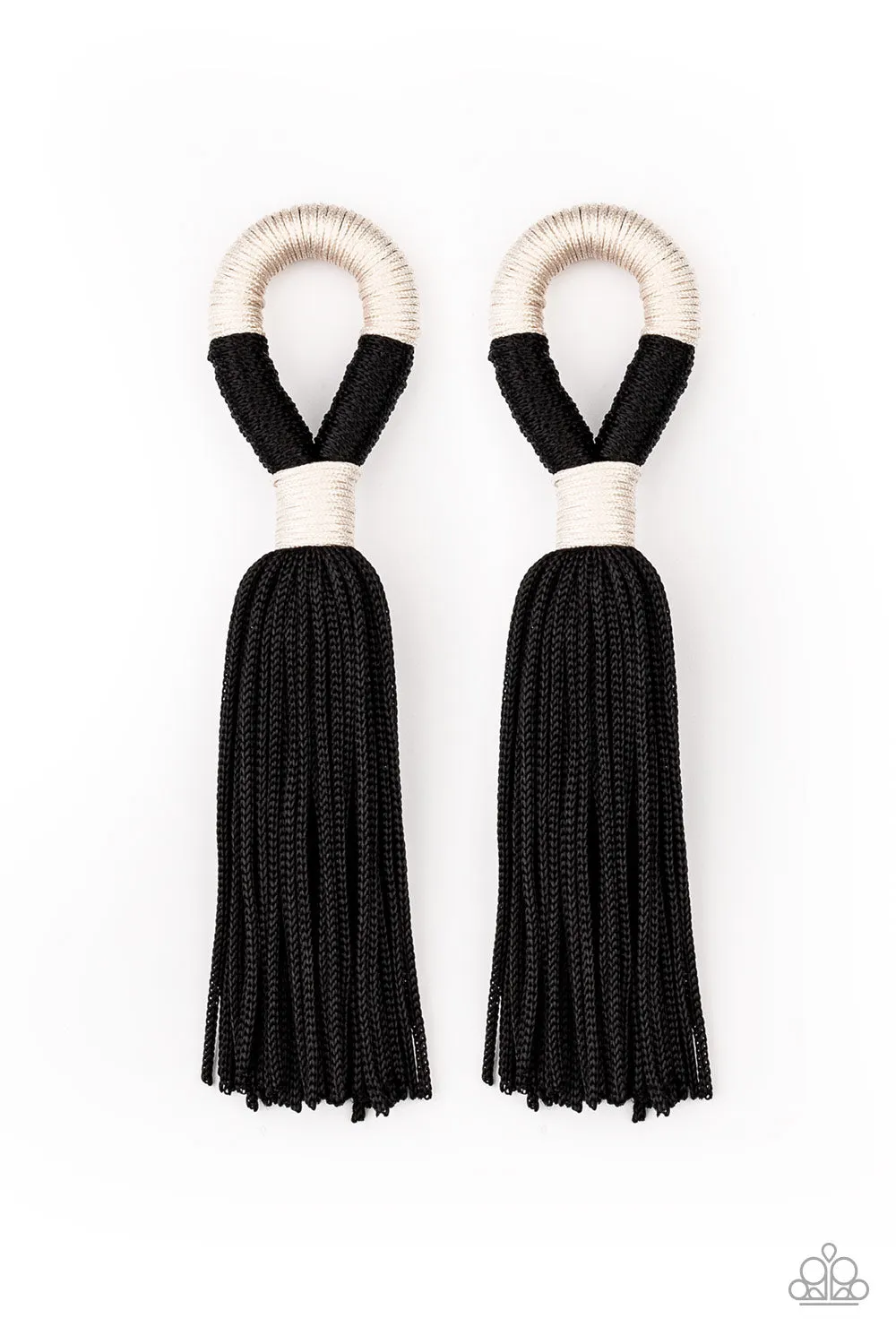 Paparazzi Moroccan Mambo Earrings Black