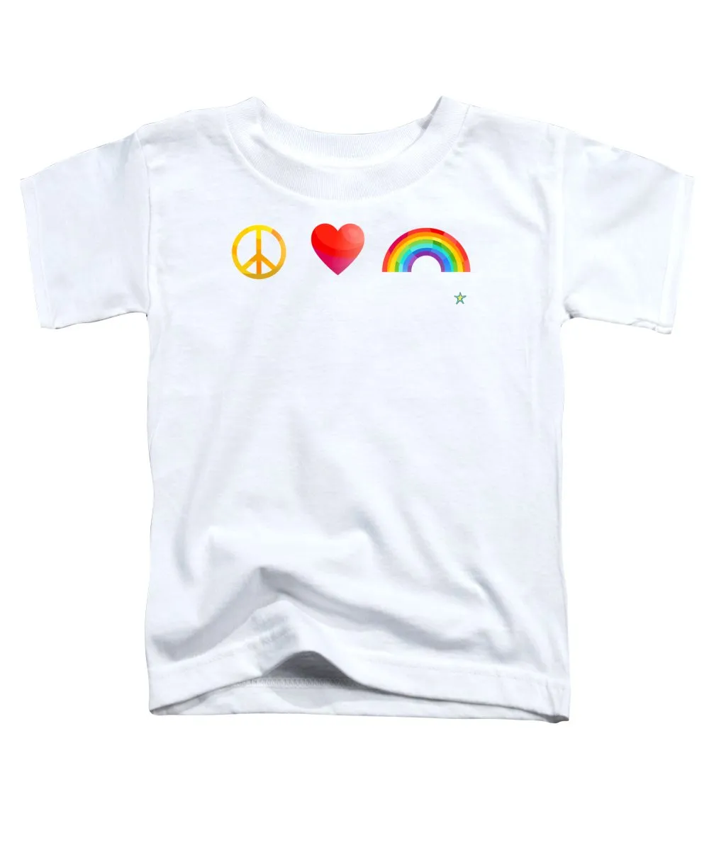 Peace Love And Pride - Toddler T-Shirt
