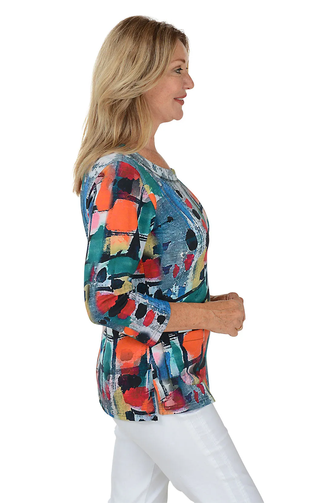 Petite Orly Double Pocket Knit Top