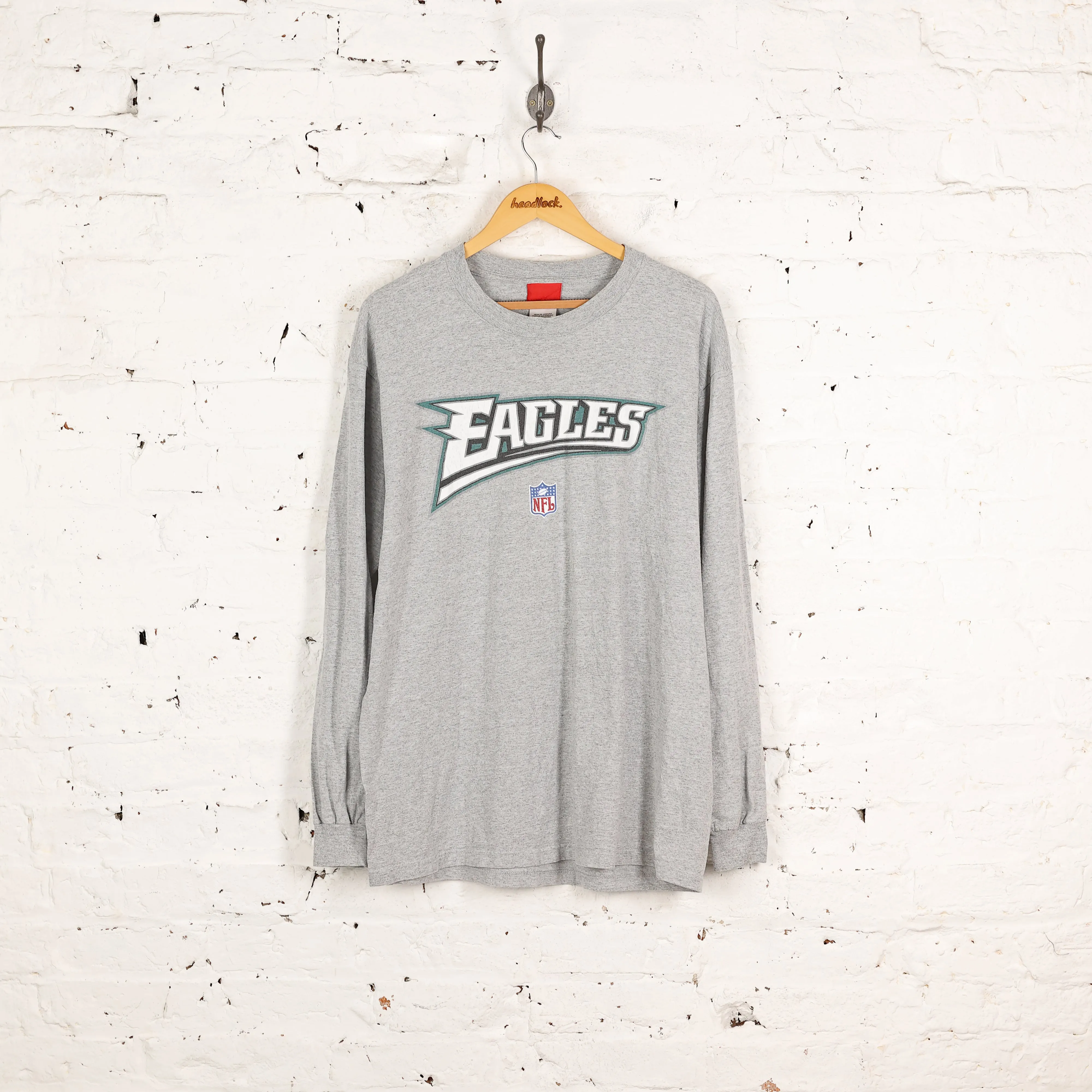 Philadelphia Eagles NFL Long Sleeve T Shirt - Grey - M