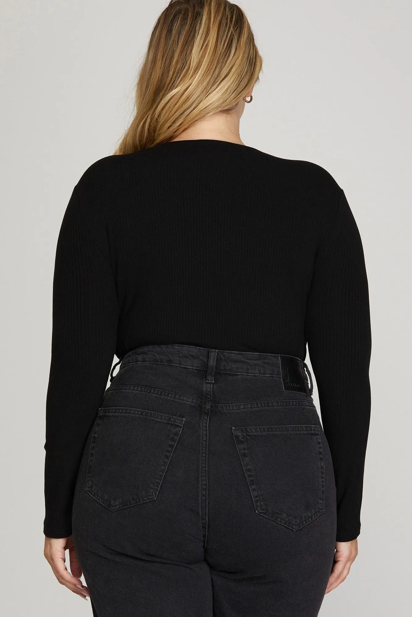 PLUS Long Sleeve Ribbed Bodysuit