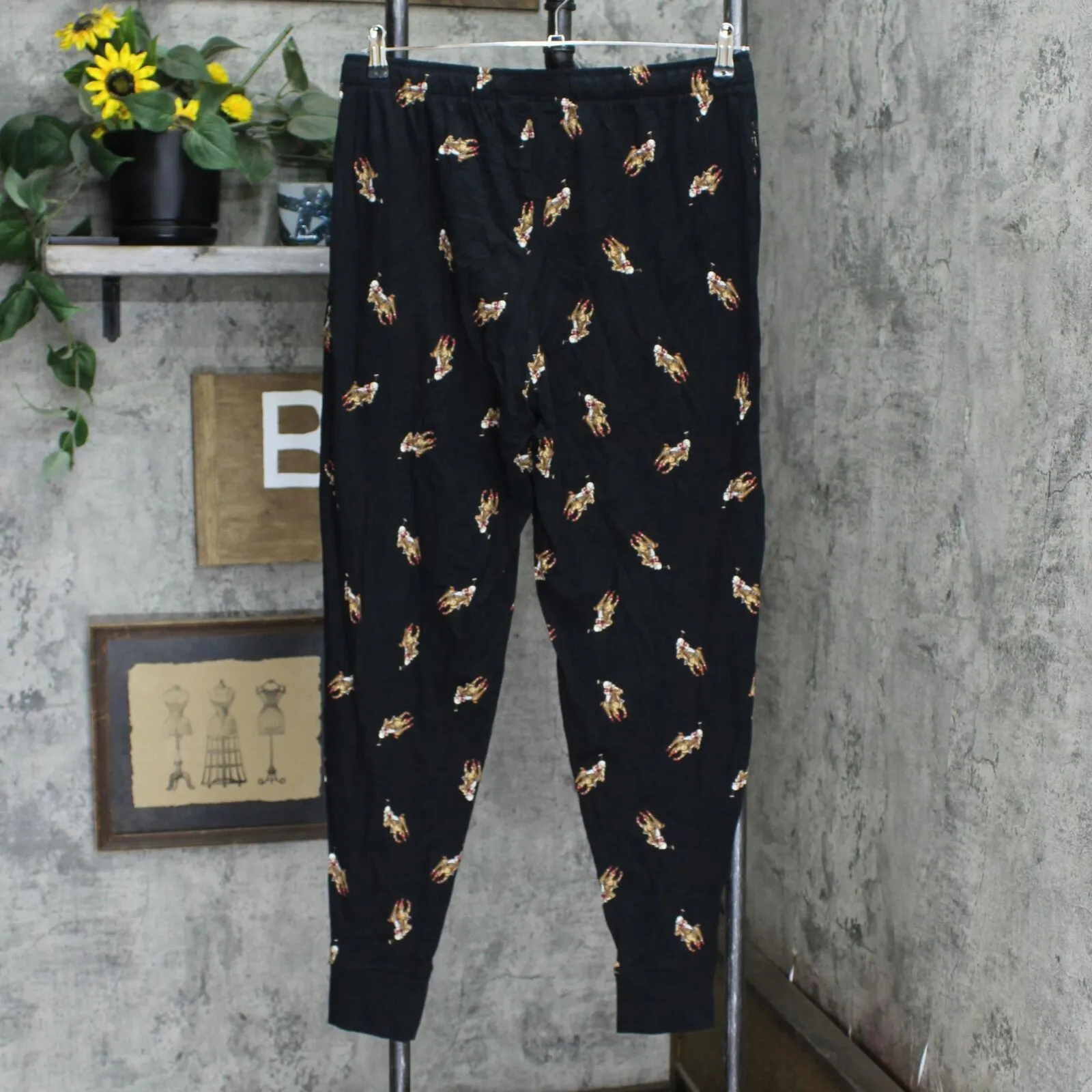 Polo Ralph Lauren Mens Knit Allover Logo Jogger Pajama Pants