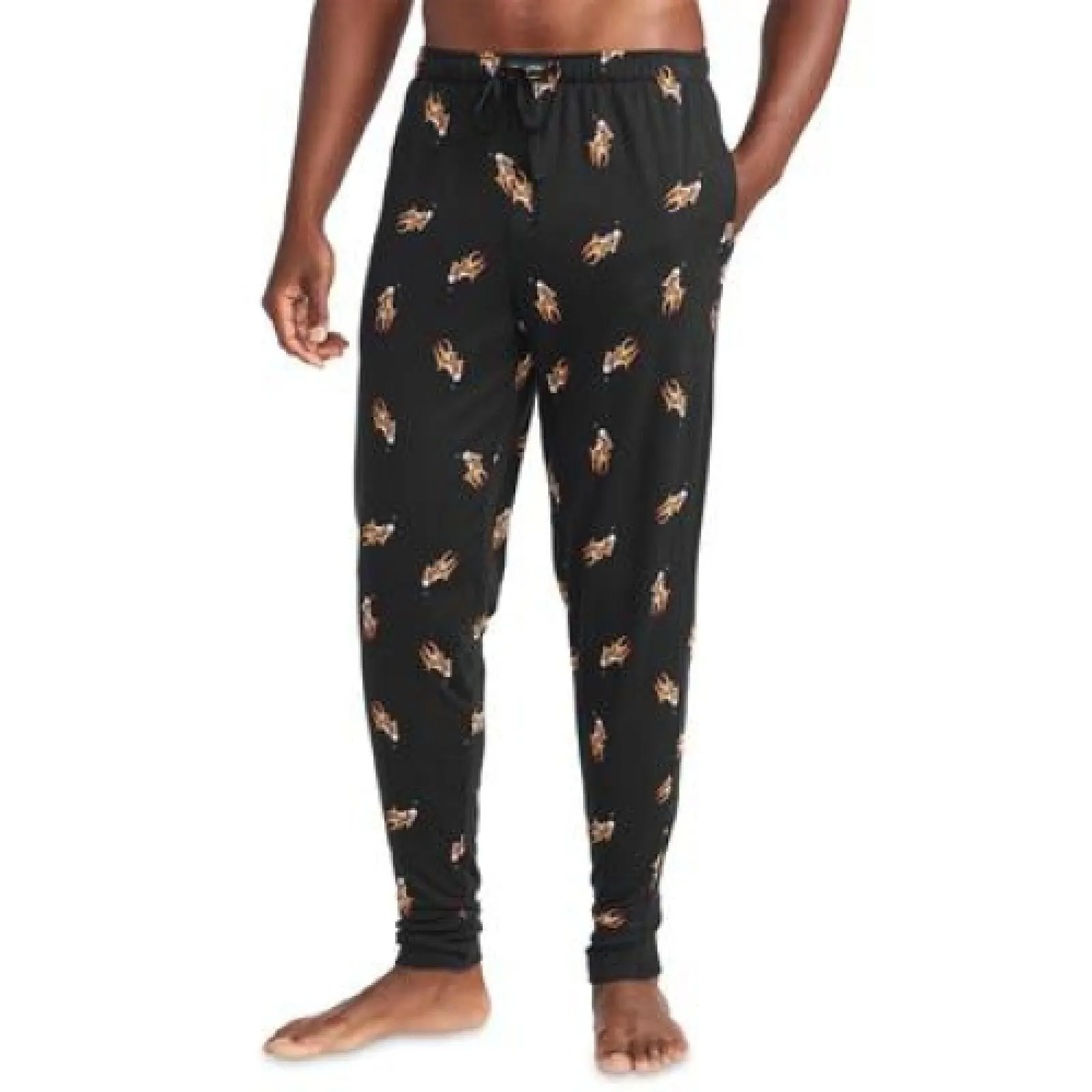 Polo Ralph Lauren Mens Knit Allover Logo Jogger Pajama Pants