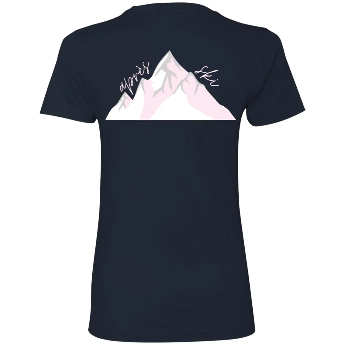 "Big Mountain Back-PINK" Ladies' Boyfriend T-Shirt