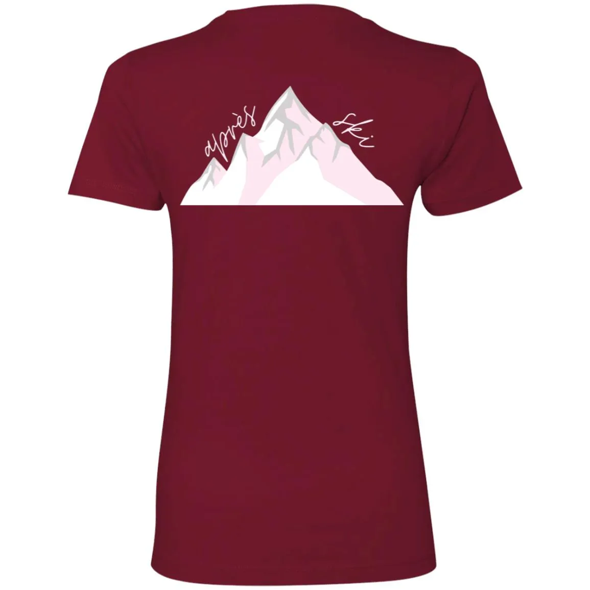"Big Mountain Back-PINK" Ladies' Boyfriend T-Shirt