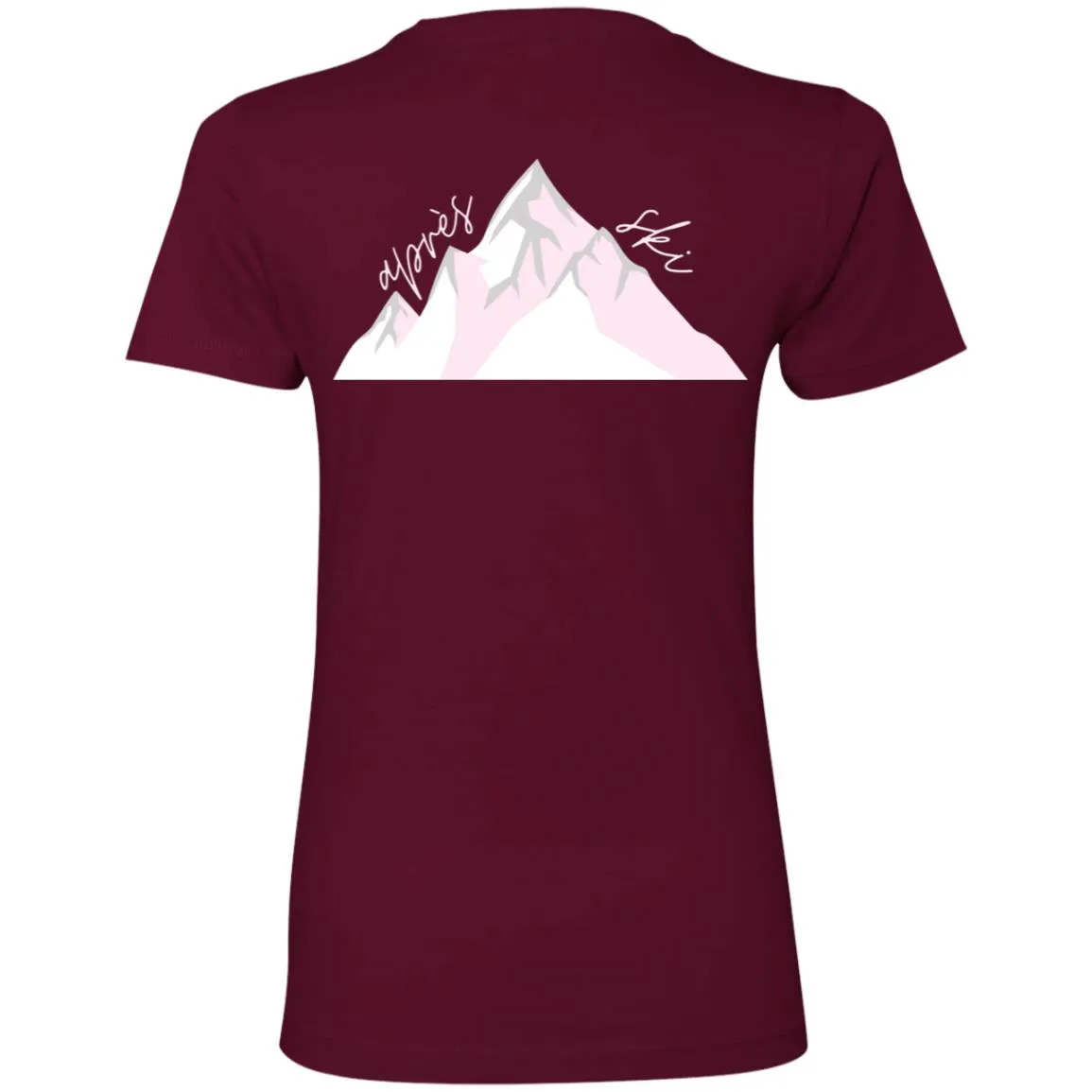 "Big Mountain Back-PINK" Ladies' Boyfriend T-Shirt