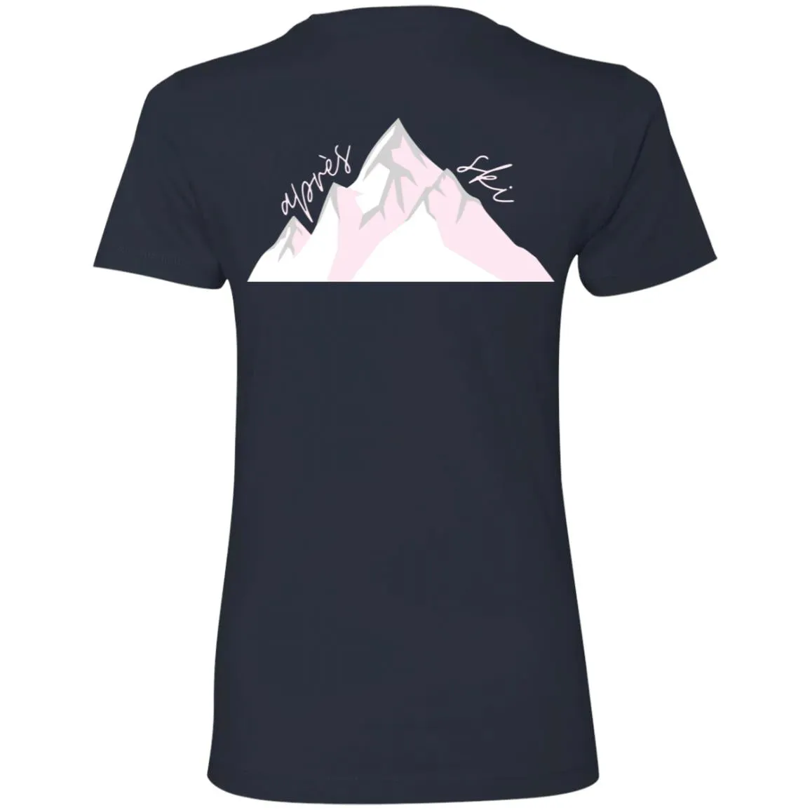 "Big Mountain Back-PINK" Ladies' Boyfriend T-Shirt