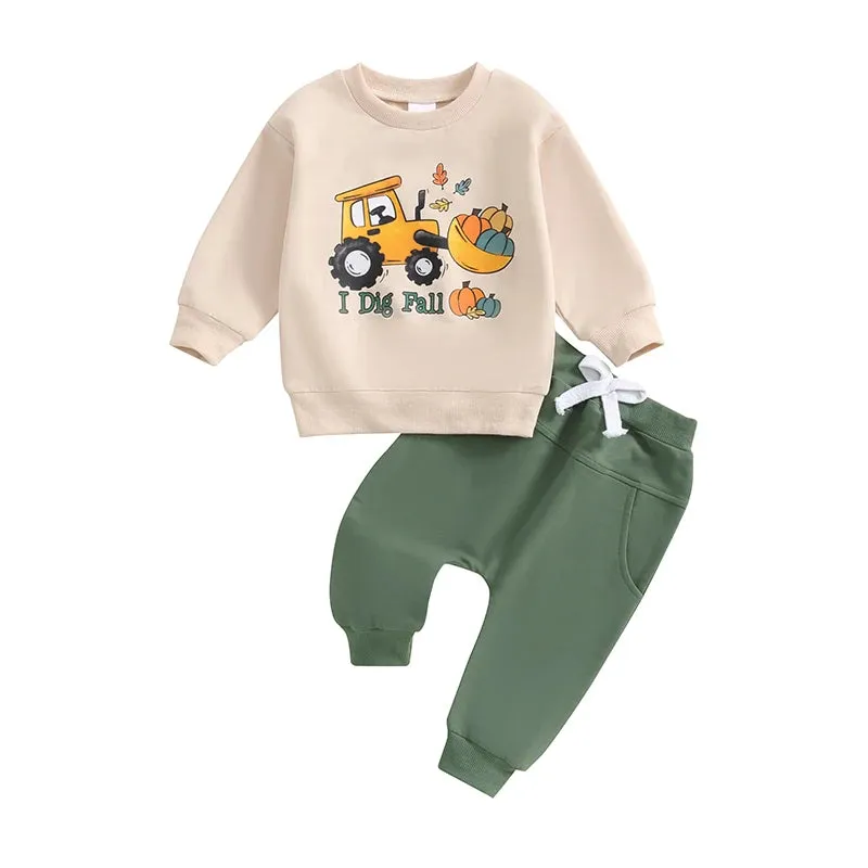 "I Dig Fall" Pumpkin Jogger Set