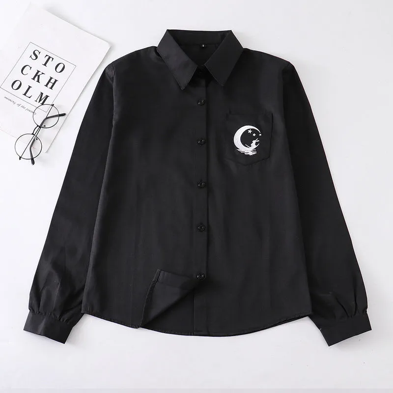 "JK EMBROIDERED BLACK/WHITE" SHIRT N073004